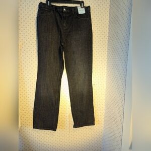NWT Cat & Jack Husky black jeans size 18 2 pairs both relaxed straight leg chic